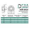 Flange Nut without Locking Toothing According to DIN 6923 /