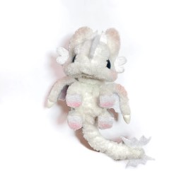 Handmade handmad Dragon New With Tag Soft Plush Doll Gorgeous white Dragon 3.93 inch