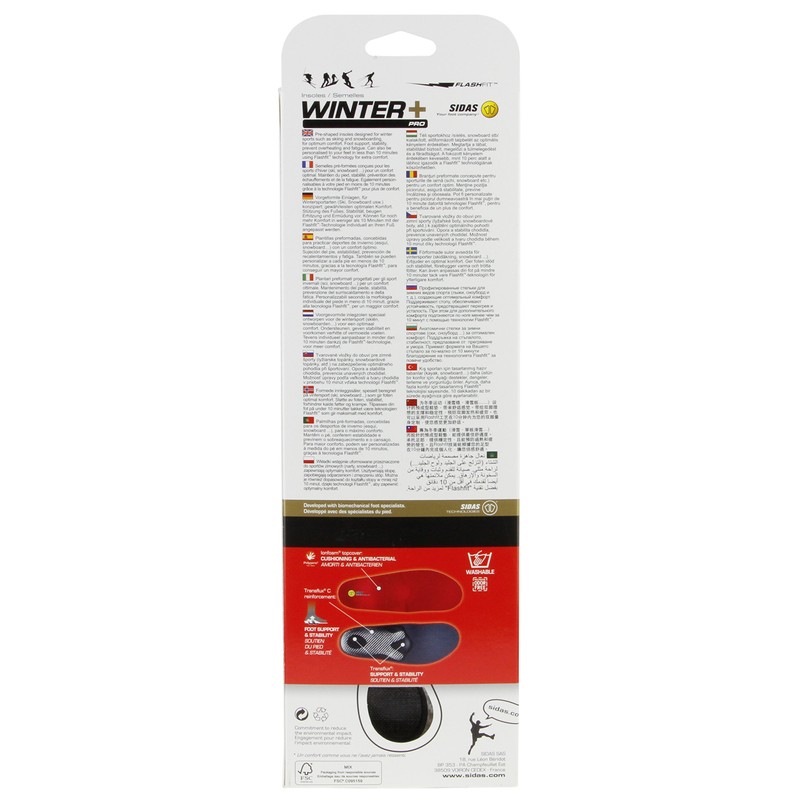 【Sidas】Sidas Insole for Skiing and Snowboarding Winter Plus Pro L