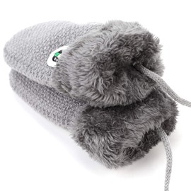 AVJERA 1-3 Years Baby Winter Gloves Kids Knitted Mittens Warm Thickened Children's Gloves Mittens with Cord Outdoor Soft Winter Gloves Ski Gloves Hand Warmer for Boys Girls, gray