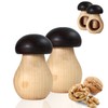 Smart Planet Set of 2 Nutcracker Walnuts in Mushroom Shape