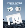 ZILLSEA Pure White 2 Toggle/1 Decorator Wall Plates, 1-Pack Combo