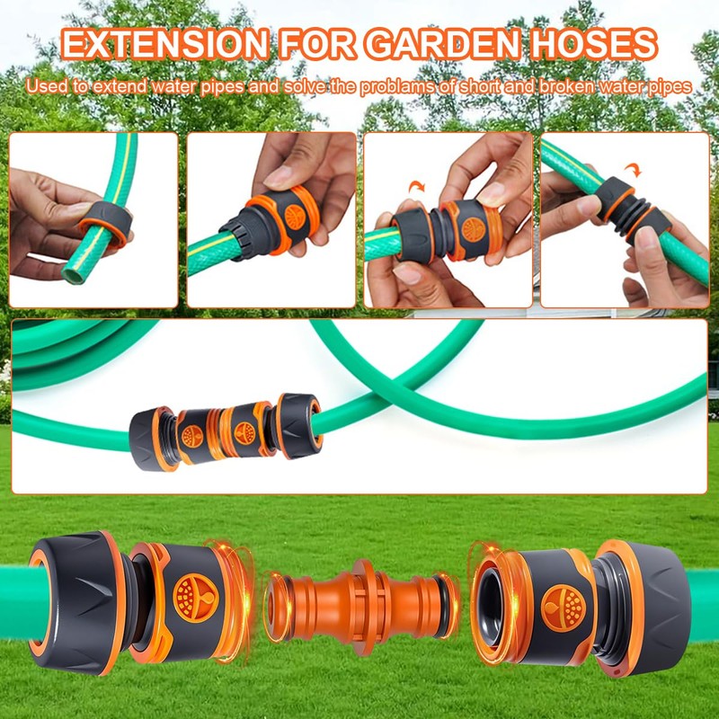 Set of 4 Hose Connectors 3/4 Inch Hose Connector Set