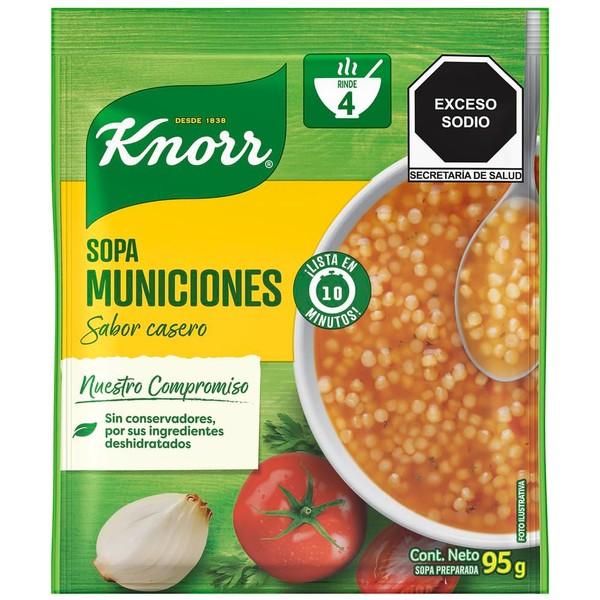 Knorr, Knorr Sopa Instantánea de Municiones sobre de 95 Gr, 95 gramos