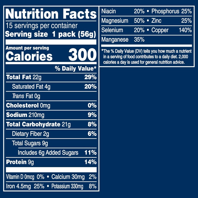 Planters Cashews Super Tube Nuts, Honey Roasted, 15-Count, 2-Ounce