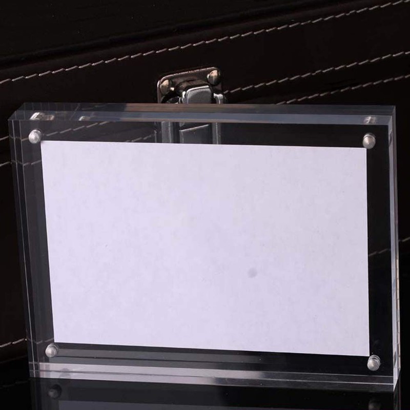 HESIN 6"X8"Clear Acrylic Magnet Photo Frame, Double Sided Picture frame