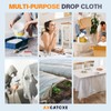 Axgatoxe 12 x 9 Ft Plastic Drop Cloths for Painting