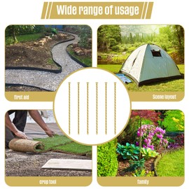 LEIFIDE 300 Pcs Metal Landscape Spikes 8 Inch Artificial Turf Stakes Galvanized Spiral Artificial Garden Stakes for Landscaping Grass Ground Lawn Tent Paver Edging Weed Barrier Carpentry