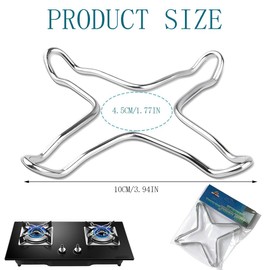 Pack of 2 Gas Cooker Attachment, Gas Stove Attachment Ring, Gas Stove Attachment Stainless Steel, Accessories for Hobs, Gas Cross Gas Stove Attachment, Ultralight Gas Stove Attachment 10 cm for Gas