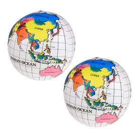 Generic 2pcs Inflatable Beach World Map Pattern Fun and Educational Toy for Boys and Girls for Play and Outdoor Activities