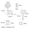 Alnicov 3L3R Enclosed Tuning Pegs Machine Head Tuners Amber Plastic