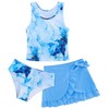 Kinberr Girls Tankini Sets Summer Racer Back Bikini Sets Blue