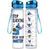 Blue Alien 32 Oz Water Track Bottle, Stop Slacking Drink