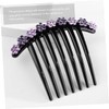Baluue 2pcs Flower Patterned Hair Combs Rhinestone Teeth Hairpin Stylish