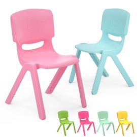 Tonahutu 6PCS Colorful School Stackable School Chairs with 11inch Seat Height Plastic Classrooms Chairs for Kids Learning Chairs Indoor Outdoor for Home,Preschool,Daycare Center
