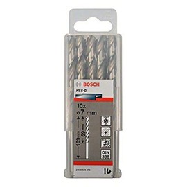 Bosch 2608595070 7.0mmx2.72"x4.29" Metal Drill Bit HSS-G (10 Piece)