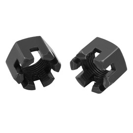 Zorveiio 5Pcs M18 x 1.5mm Pitch Black Hex Slotted Castle Nut,Grade 4.8 Carbon Steel Hexagon Castle Nuts for Wheel Bearings,Mechanical Equipment