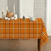 Horaldaily Fall Tablecloth 52×70 Inch Rectangular, Autumn Buffalo Plaid Orange