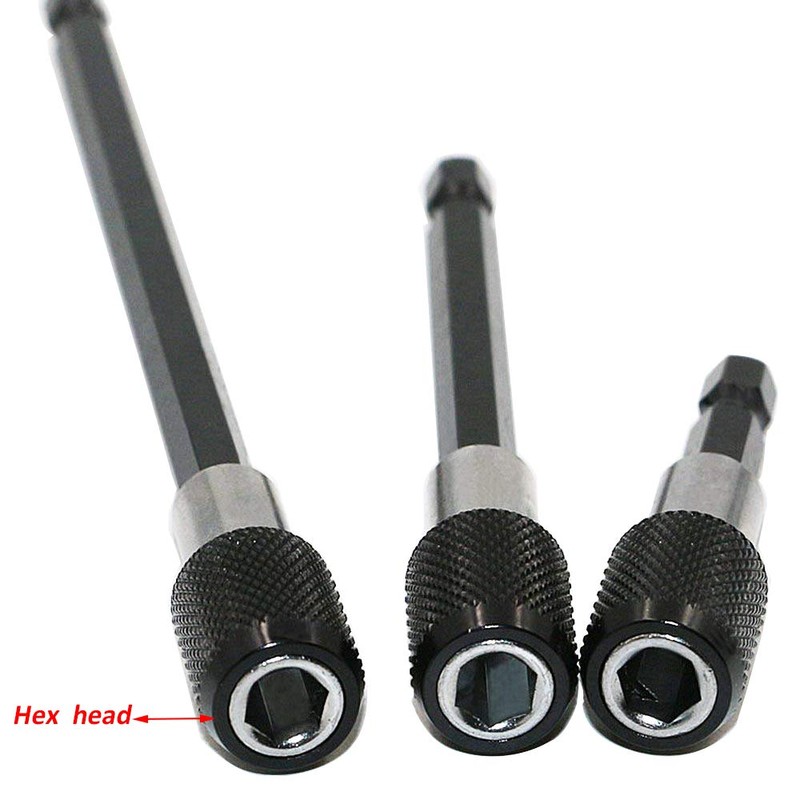 Eyech 3Pcs 1/4 Inch Hex Shank Magnetic Drill Bit Extension