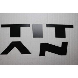 LimitlessParts Letters Compatible with 2016-2019 UP Titan Hood/Grill ABS Plastic Inlay Also Compatible with Titan XD Matte Black