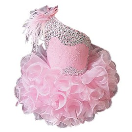 Jenniferwu G095PINK Infant Toddler Baby Newborn Little Girl's Pageant Party Birthday Dress12-18Months Lightpink