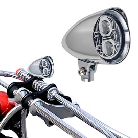 VINTGMT 4.5" Motorcycle Headlight Led Headlamp Assembly Visor High Low Beam Bright for Harley Softail Dyna Sportsters Indian Ducati Chooper Bobber