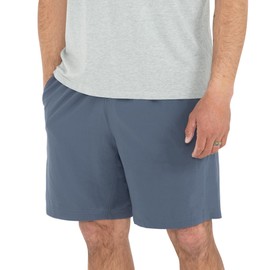 Free Fly Men's Lined Breeze Short 7" Inseam - Quick-Dry Moisture-Wicking Shorts with Boxer Brief Liner Sun Protection UPF 50+ - Blue Dusk II, XX-Large