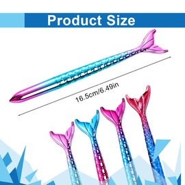VYIBPDY Pack of 6 Mermaid Pens Mermaid Ballpoint Pen Gel Pen Birthday Party Funny Pens for Children 0.5 mm, s