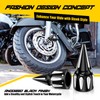 AUTOJDM 3.6"Motorcycle Chrome Front Axle Nut Covers,CNC Left&Right Spike Fron