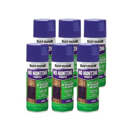 Rust-Oleum 270970-6PK Specialty No Hunting Purple Spray Paint, 12 oz, 6 Pack