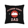 Flemish Giant Rabbit Dad Throw Pillow