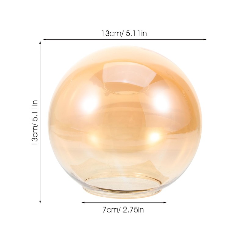 Levemolo Globe Glass Lamp Shade Amber Replacement for Pendant Lamp