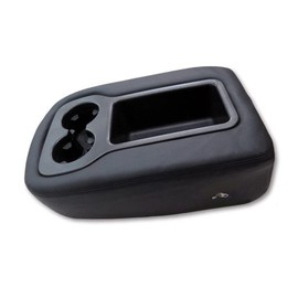 PIT66 Black Armrest Cover Center Console Lid Cover Microfiber Leather Compatible with Chevy Silverado Tahoe Suburban GMC Yukon Sierra 2007-2013