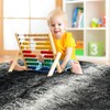 Noahas Fluffy 4x6 Area Rugs for Bedroom Living Room,Black and