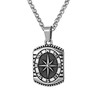 murtoo Pendant Necklace for Men, Stainless Steel Compass Mens Necklace