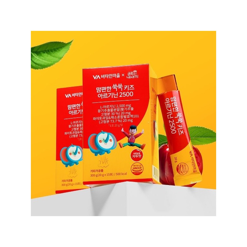 Vitamin Village 비타민마을 금쪽같은내새끼 맘편한 쑥쑥 키즈 아르기닌 2500 15포