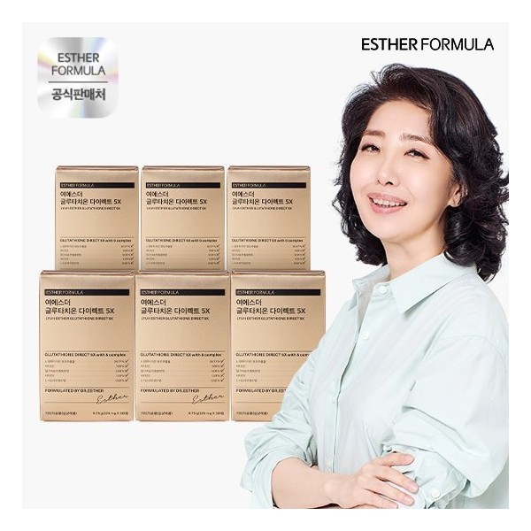 Esther Formula Content UP Renewal_Yeo Esther Glutathione Direct 5X 6 boxes (total 180 sheets), single option / 에스더포뮬러 함량UP 리뉴얼_여에스더 글루타치온 다이렉트 5X 6박스 (총 180매), 단일옵션