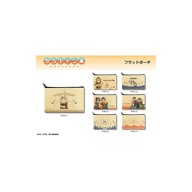 License Agent Yurucamp Flat Pouch Design 04 (Rinn Shima &