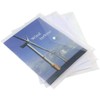 4 x Clear A5 Popper Stud Wallet Envelopes Plastic Document