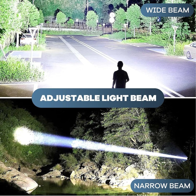 AURASEASON Flashlights High Lumens Rechargeable 2 Pack, 90,000 Lumens Super