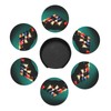 Billiard Ball Cool Coasters for Drinks Round Leather Coaster with