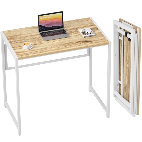 GreenForest GreenForest Folding Desk No-Assembly, 31.5 in Small Desk for