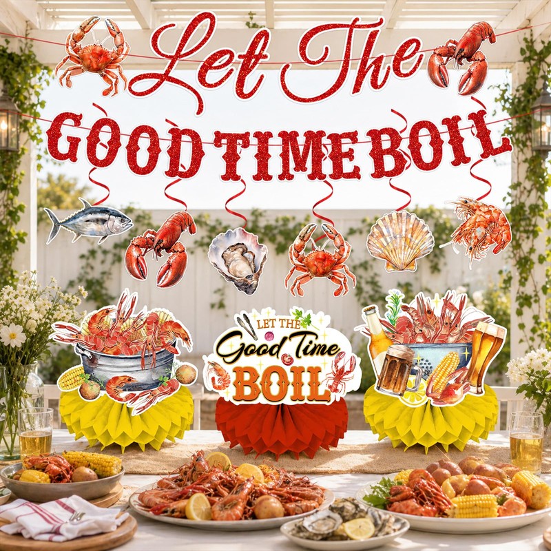 17pcs Seafood Boil Party Supplies - NO DIY