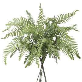 30" Artificial Boston Fern Plants Bushes Fake Shrubs Bush Greenery Plants Faux Fern Plant Large for Outdoors UV Resistant Garden Plants or Home Office Desk Indoor Decor 6pcs