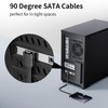 ELIATER 6 Pack 90 Degree Right-Angle SATA III Cable 6.0
