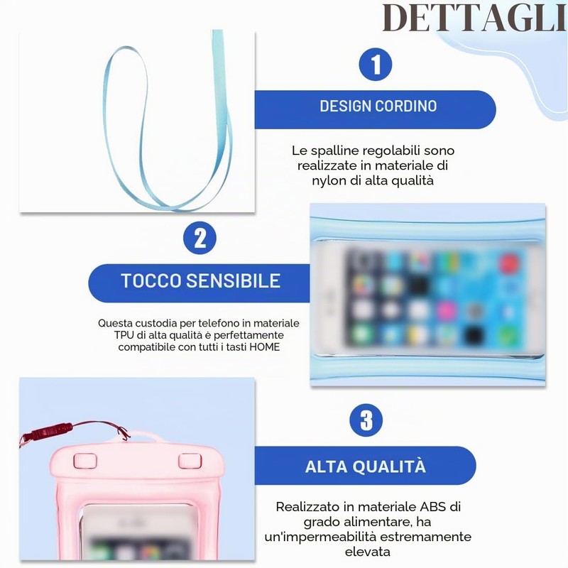 QEXUJOW Scatole impermeabili da immersione,Custodia protettiva impermeabile in 2 pezzi,