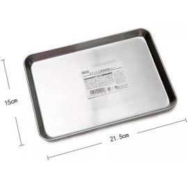 JapanBargain Stainless Steel Food Plate Cooking Prepare Tray 8.5x6 inch Made in Japan S-3067