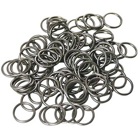 Drapes - 100 Pack Nickel Shade Rings Home Depot, 3/8 Inch Diameter - Roman Shade Rings