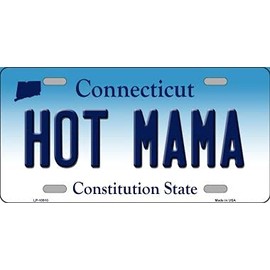 Hot Mama Connecticut Novelty Metal Vanity License Plate Tag LP-10910