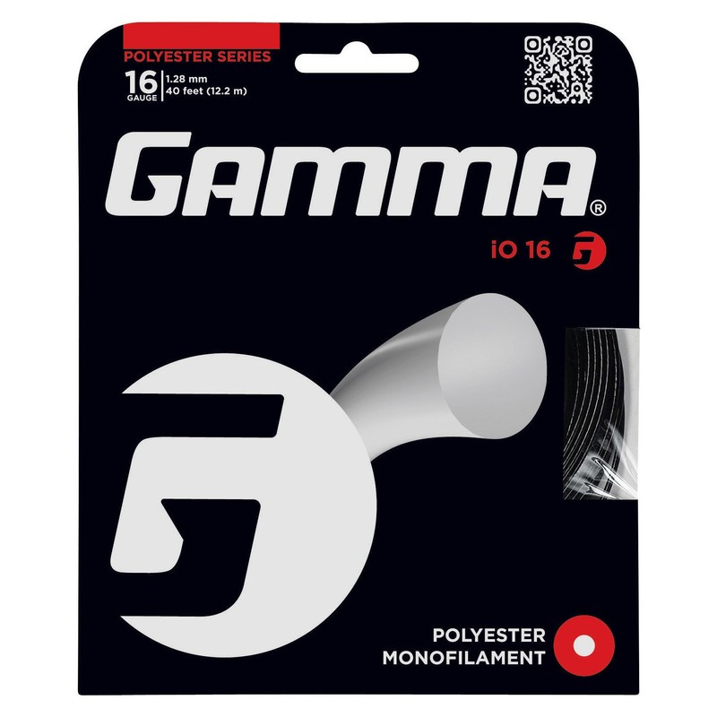 Gamma Tennissaite iO 18 schwarz (1,18 mm) 12,2 m Set,